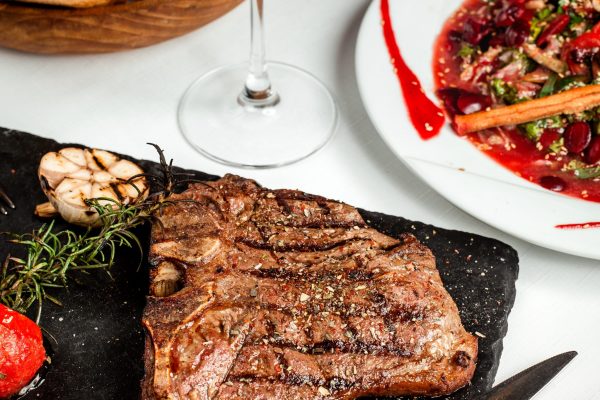 fried piece of steak on the table fried piece of steak on the table